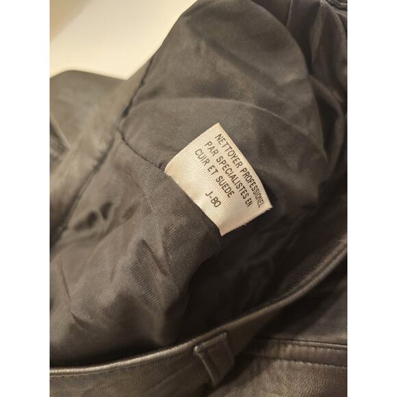 Liz Claiborne Lizwear Leather Pants Sz 10 Black Lined High Waist 80s Retro Mom - Picture 12 of 14